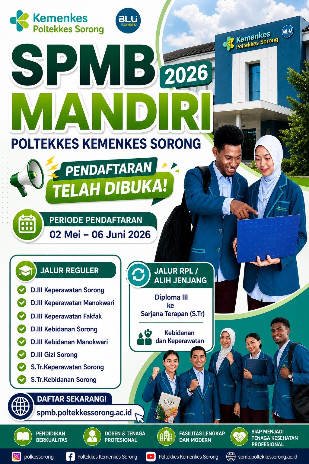 SPMB Mandiri 2026 Poltekkes Sorong