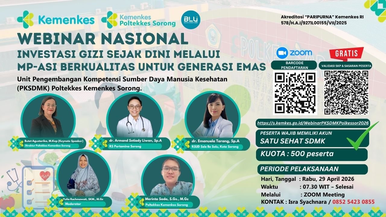 Webinar Nasional Investasi Gizi Sejak Dini Melalui MP-ASI Berkualitas Untuk Generasi Emas
